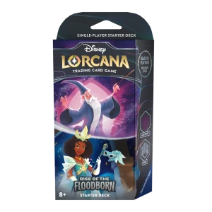 Disney Lorcana TCG Rise of the Floodborn – Starter Deck: Merlin & Tiana (Amethyst & Steel)