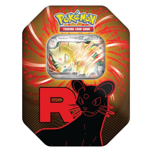 Pokémon TCG – Team Rocket Tin – Persian – puszka z 4 boosterami