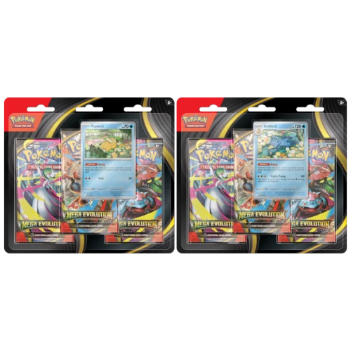 Pokémon TCG – Mega Evolution – Blister z 3 boosterami (Psyduck / Golduck)